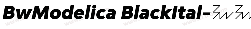 BwModelica BlackItal字体转换